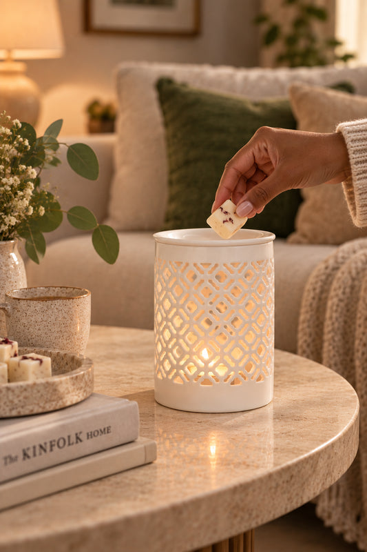 White Lattice Wax Burner