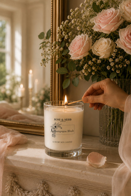 Champagne Blush Luxury Soy Candle
