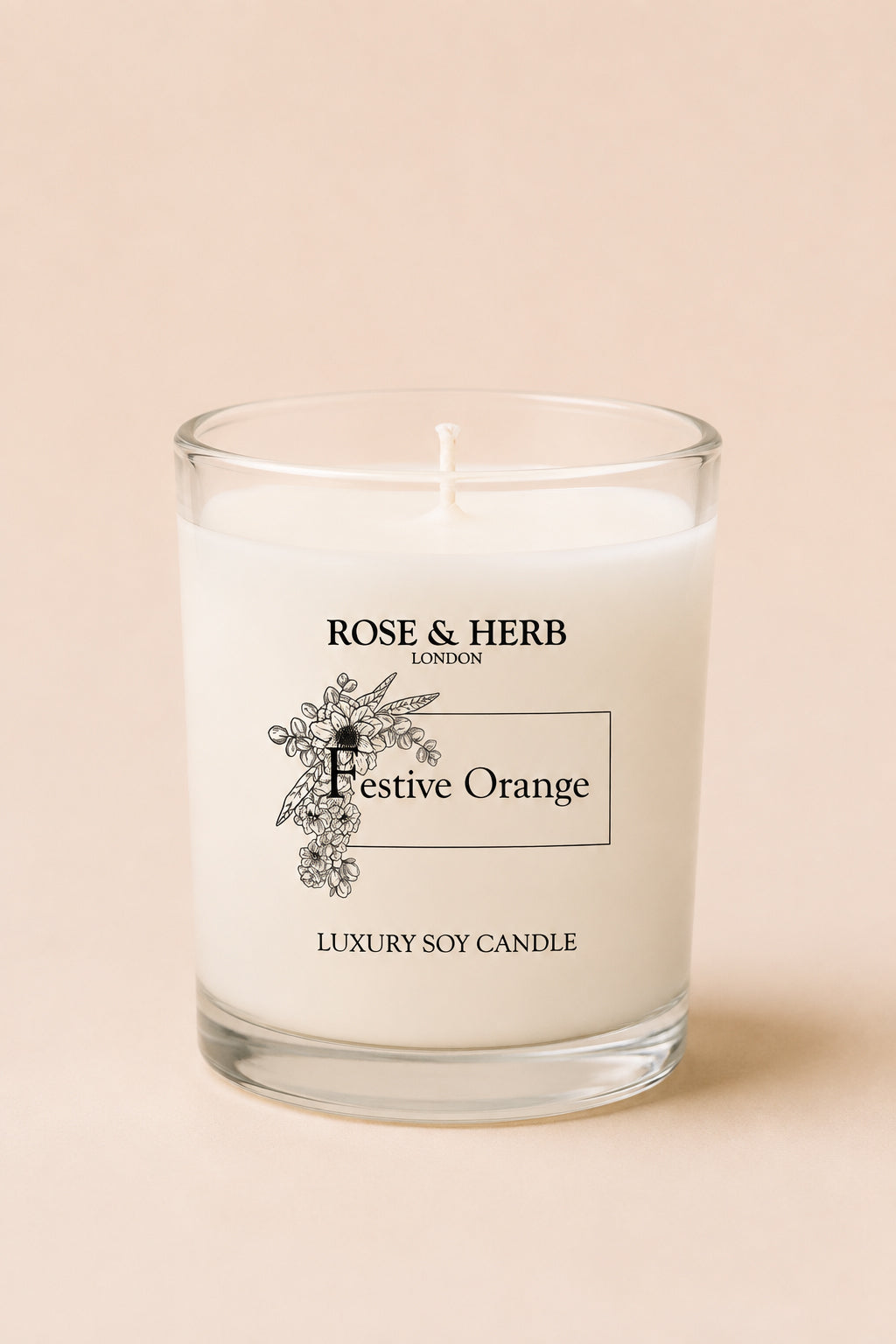 Festive Orange Luxury Soy Candle