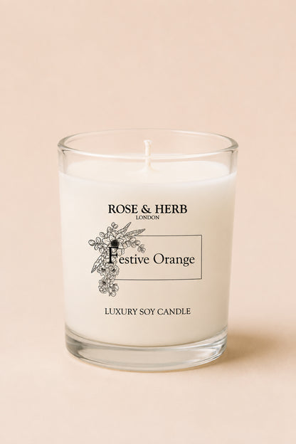 Festive Orange Luxury Soy Candle