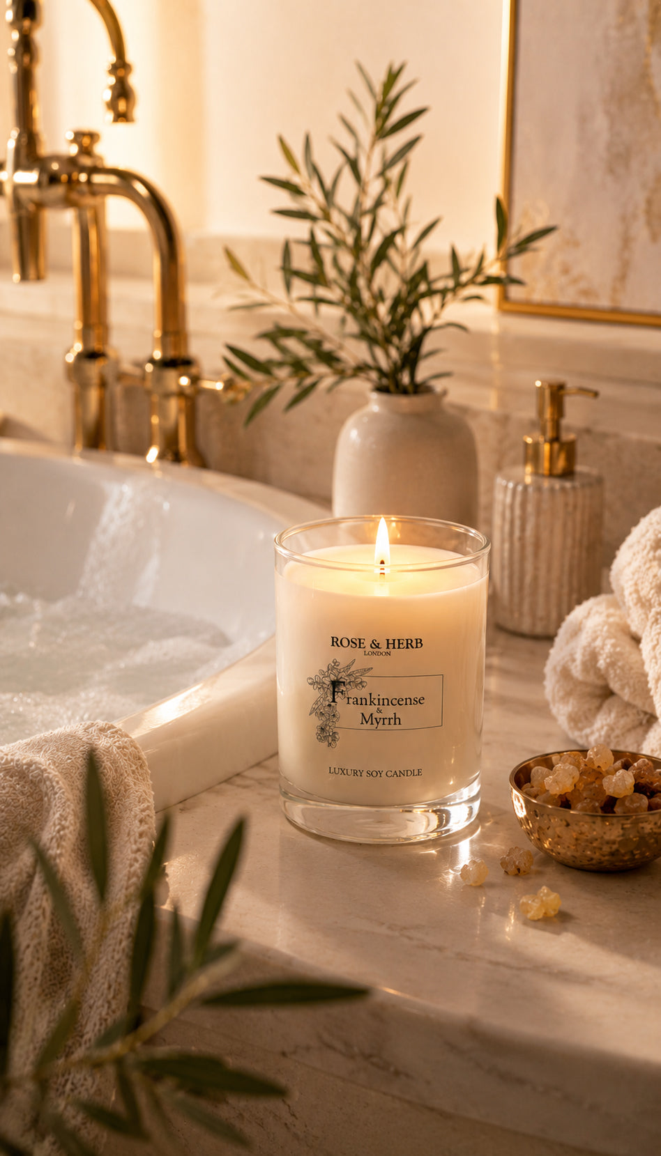 Frankincense & Myrrh Luxury Soy Candle