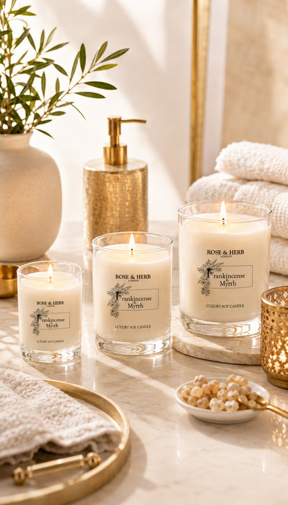 Frankincense & Myrrh Luxury Soy Candle