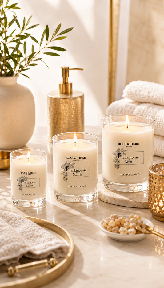 Frankincense & Myrrh Luxury Soy Candle