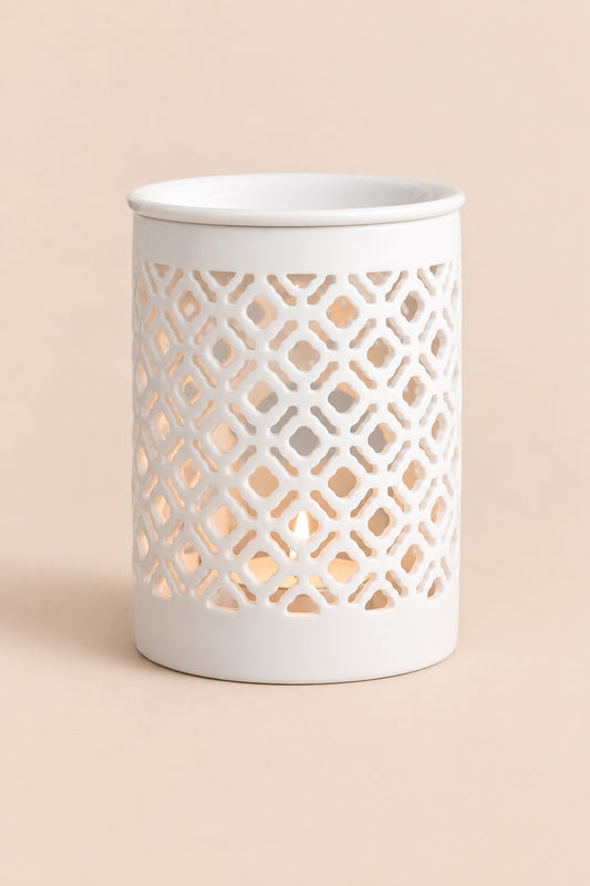 White Lattice Wax Burner