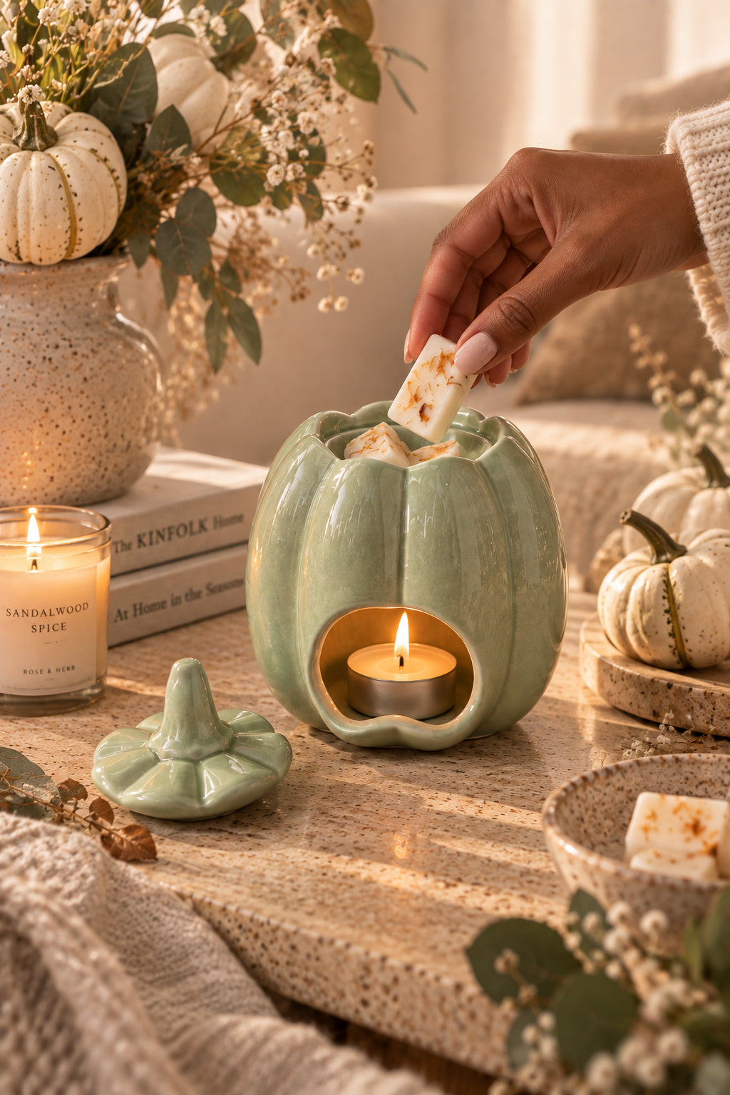 Sage Pumpkin Wax Burner